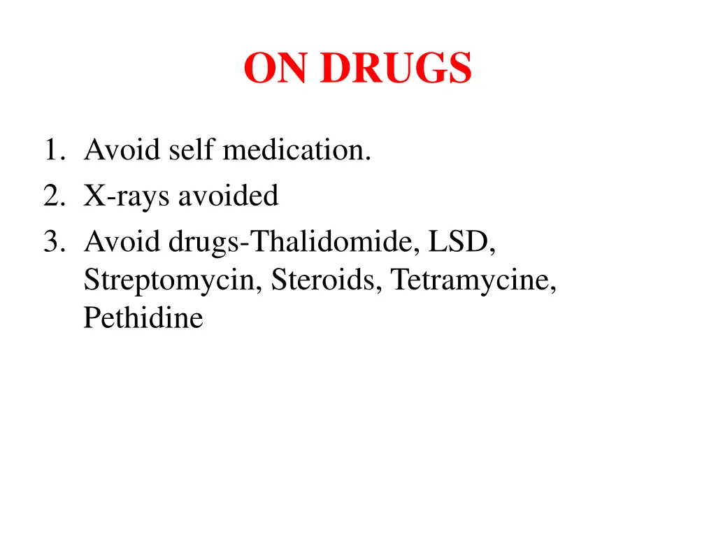 on drugs