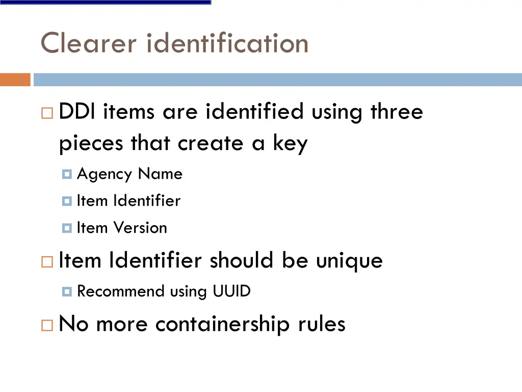 clearer identification 1