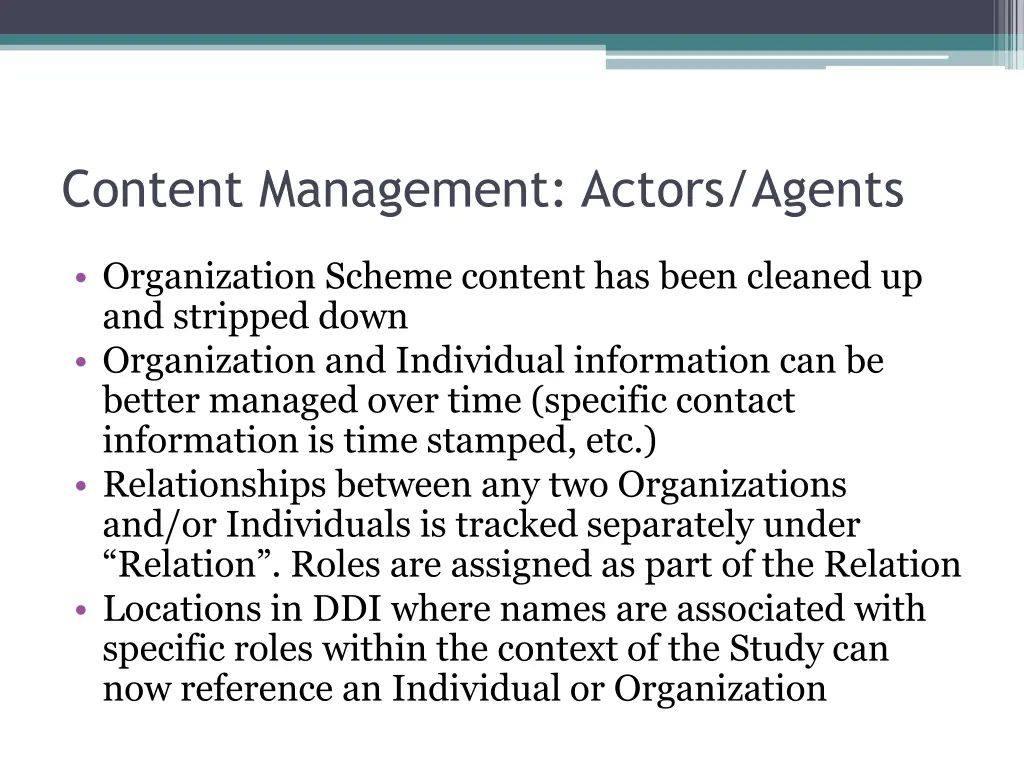 content management actors agents