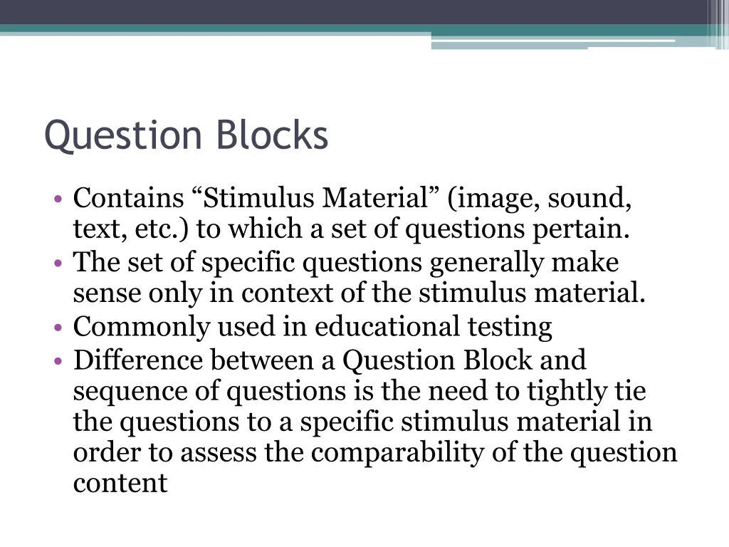 question blocks