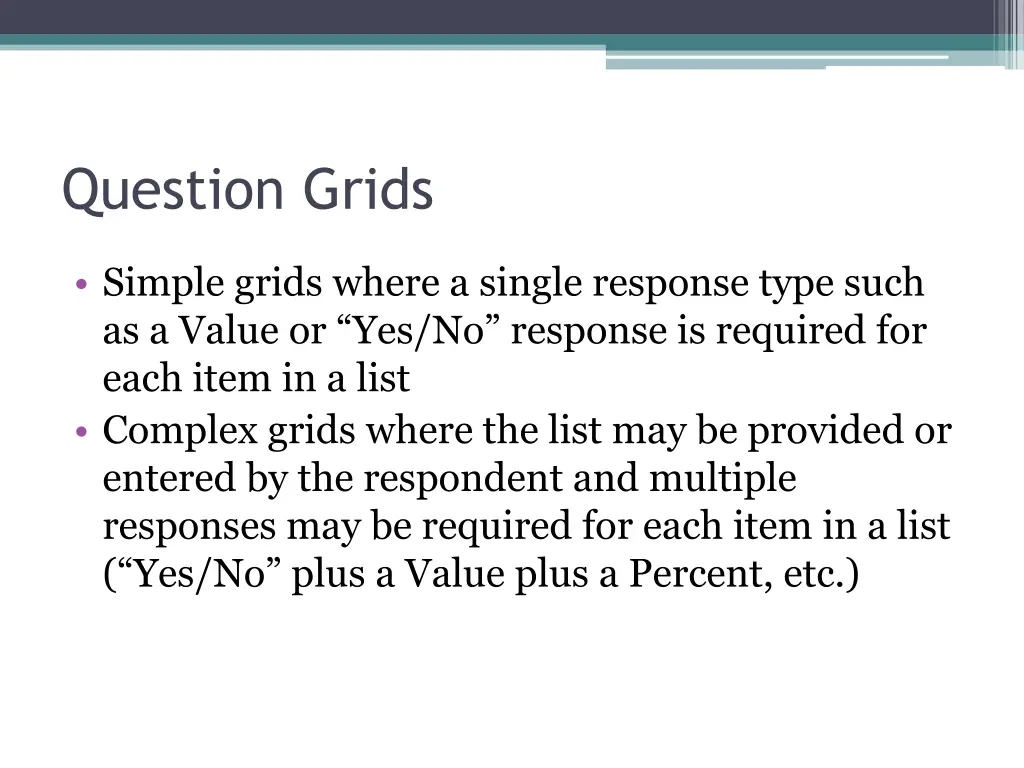 question grids