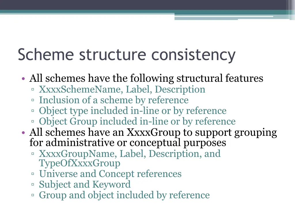 scheme structure consistency