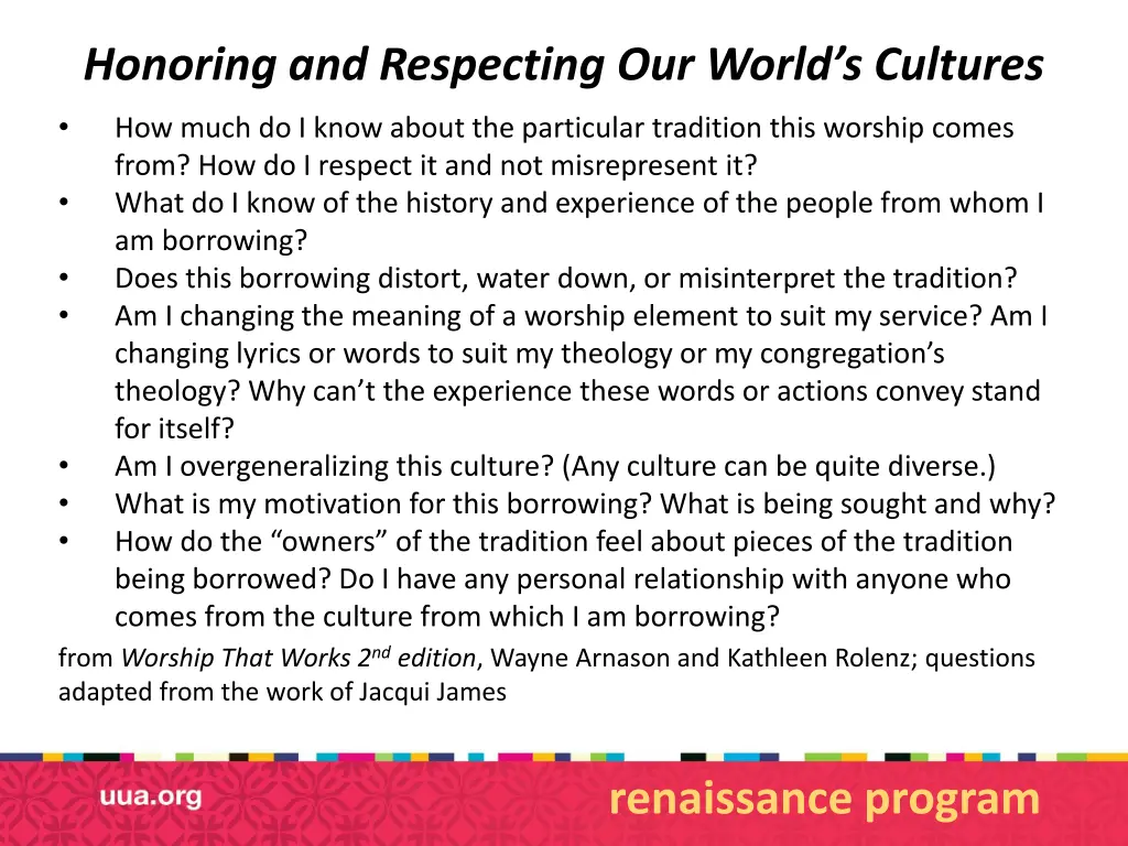 honoring and respecting our world s cultures