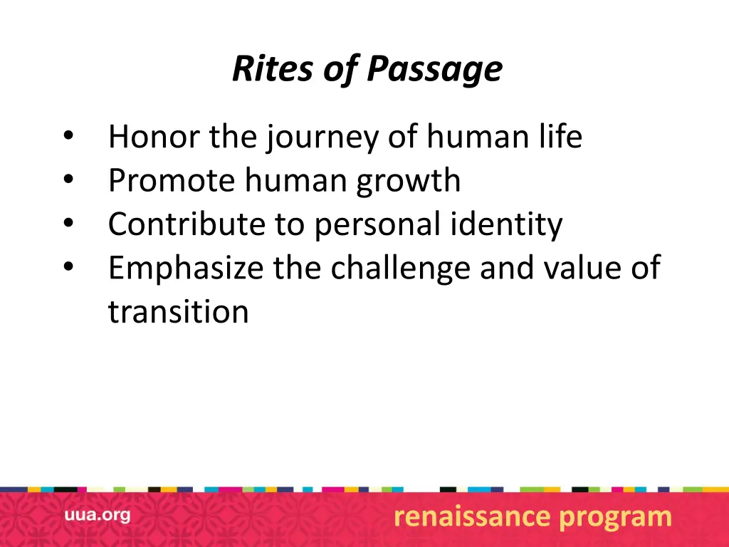 rites of passage