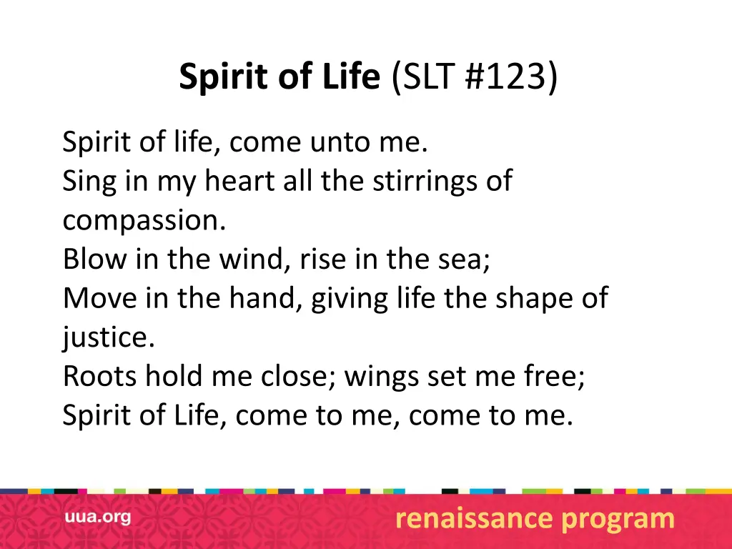 spirit of life slt 123