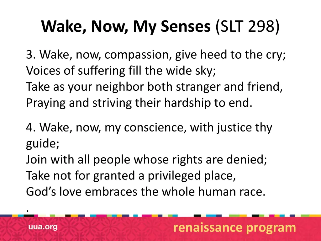 wake now my senses slt 298 1