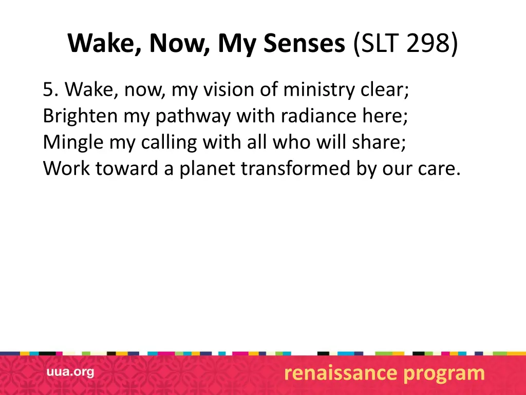wake now my senses slt 298 2