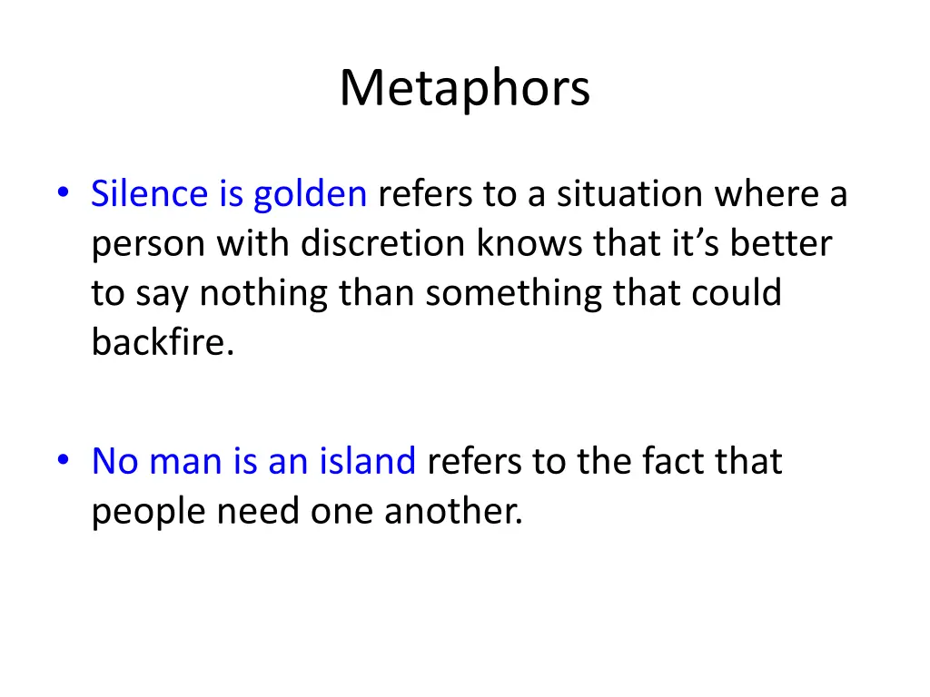 metaphors 1