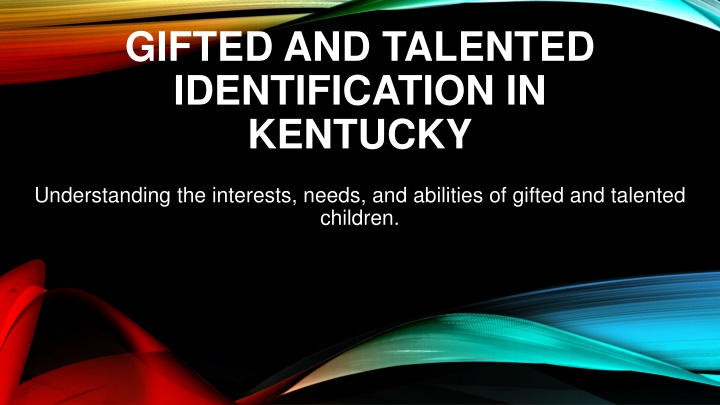gifted and talented identification in kentucky