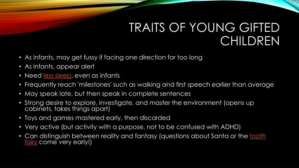 traits of young gifted