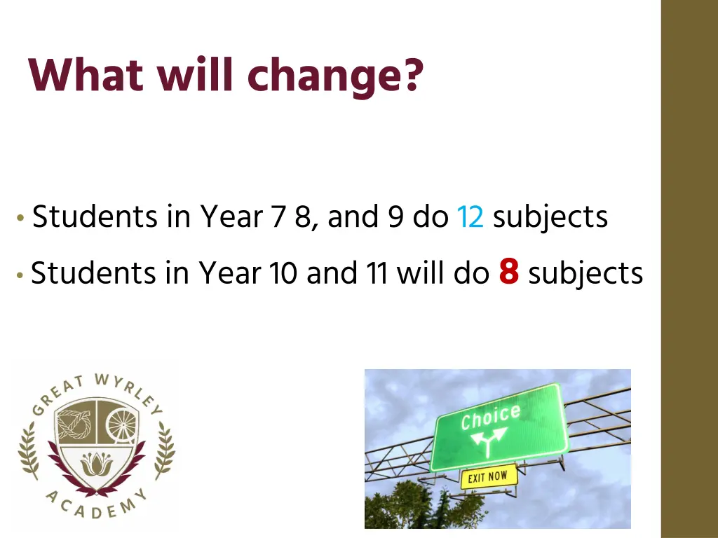 what will change