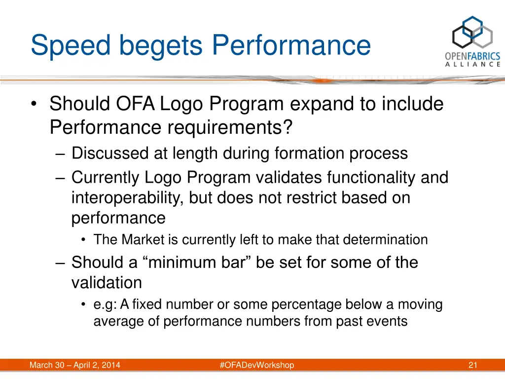 speed begets performance