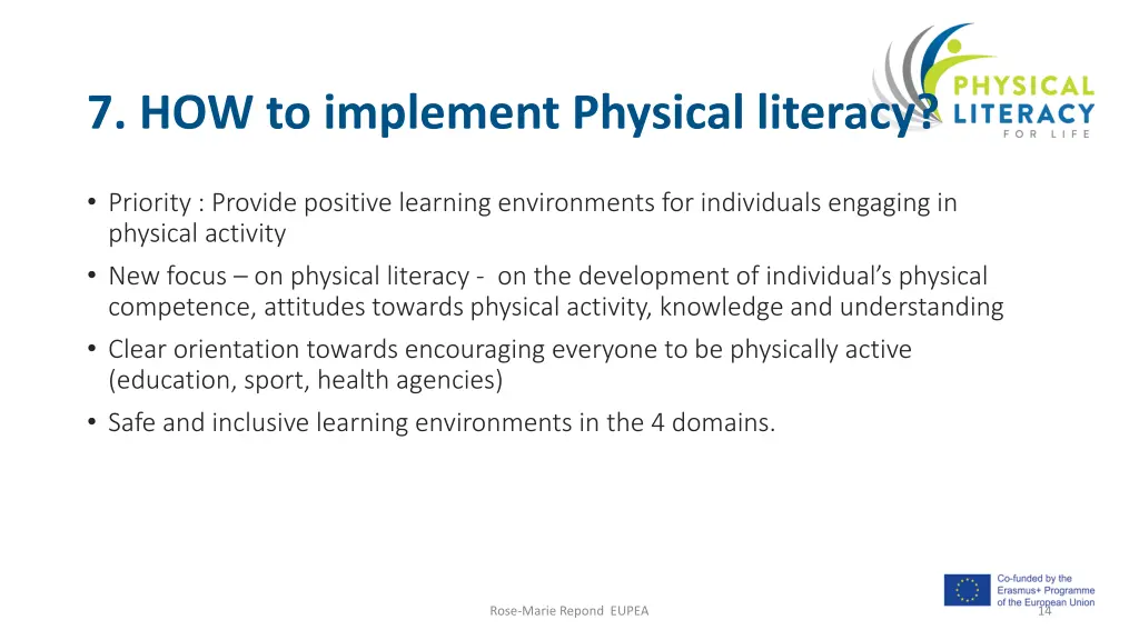 7 how to implement physical literacy