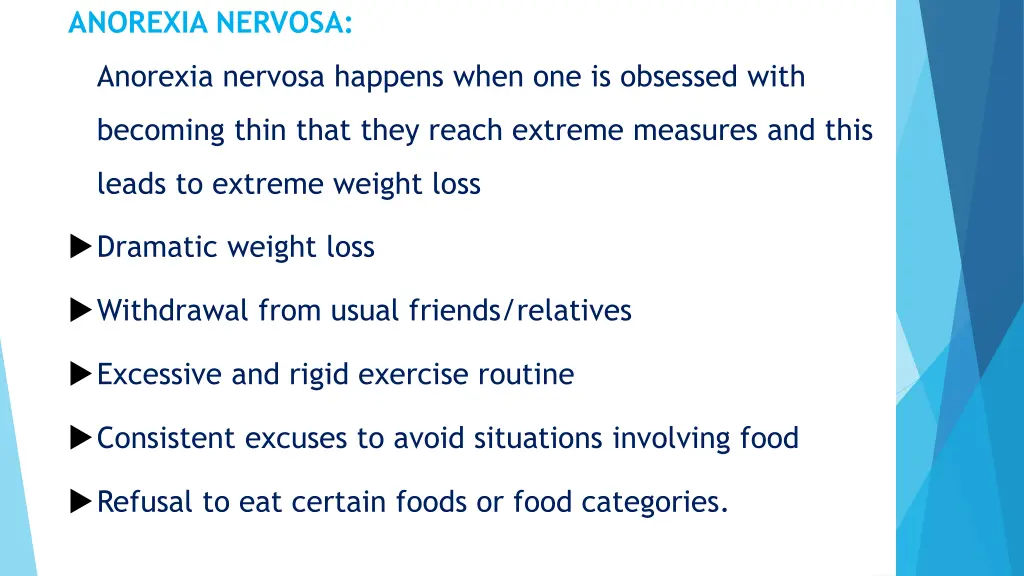 anorexia nervosa
