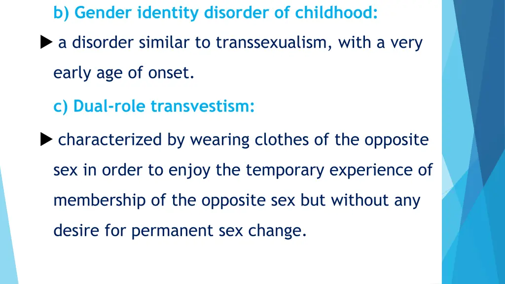 b gender identity disorder of childhood