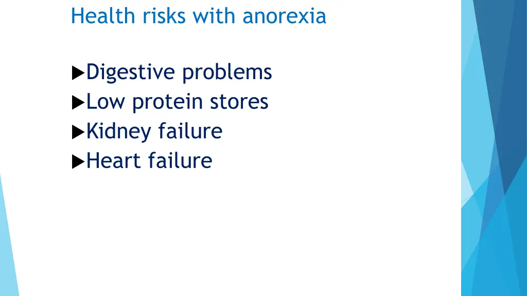 health risks with anorexia