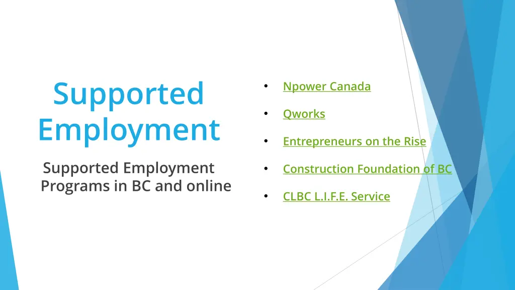 supported employment