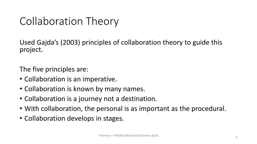 collaboration theory