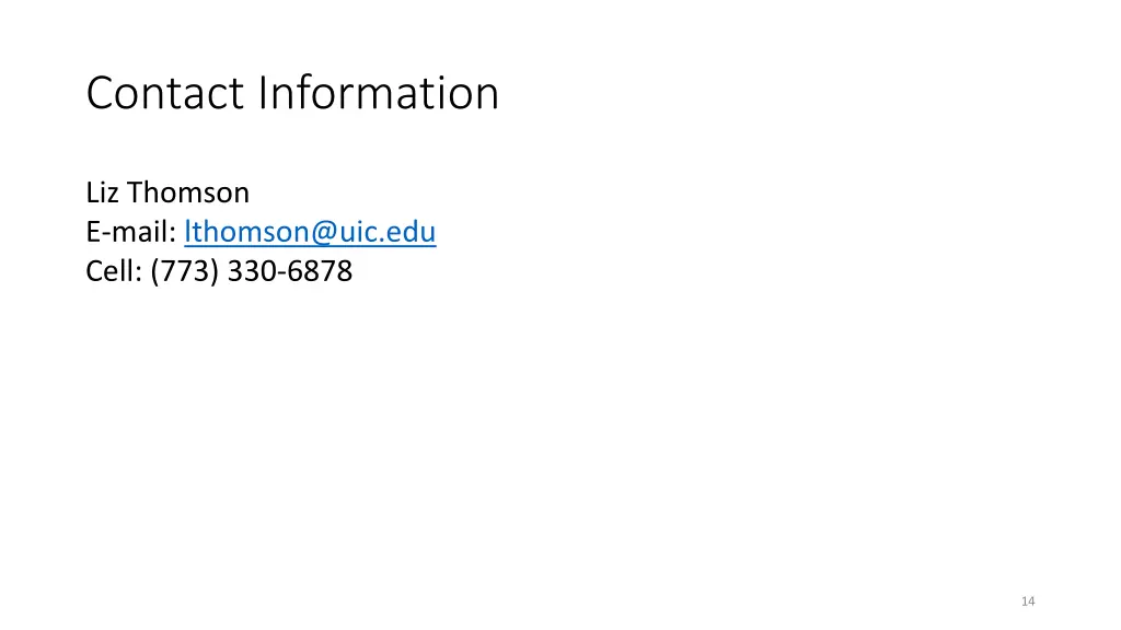 contact information