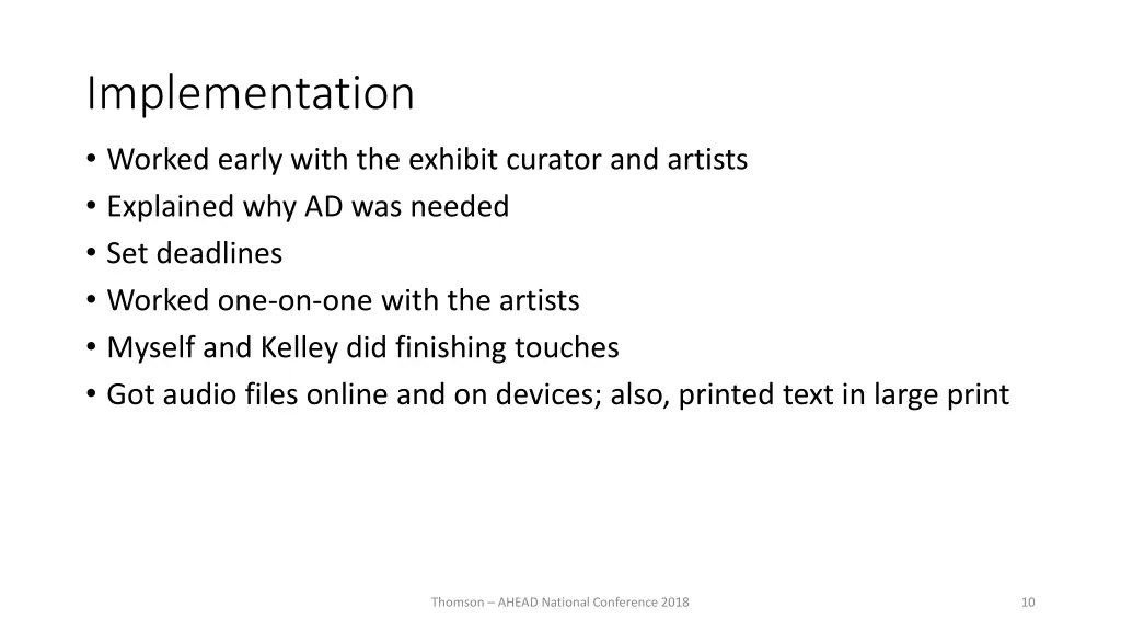 implementation