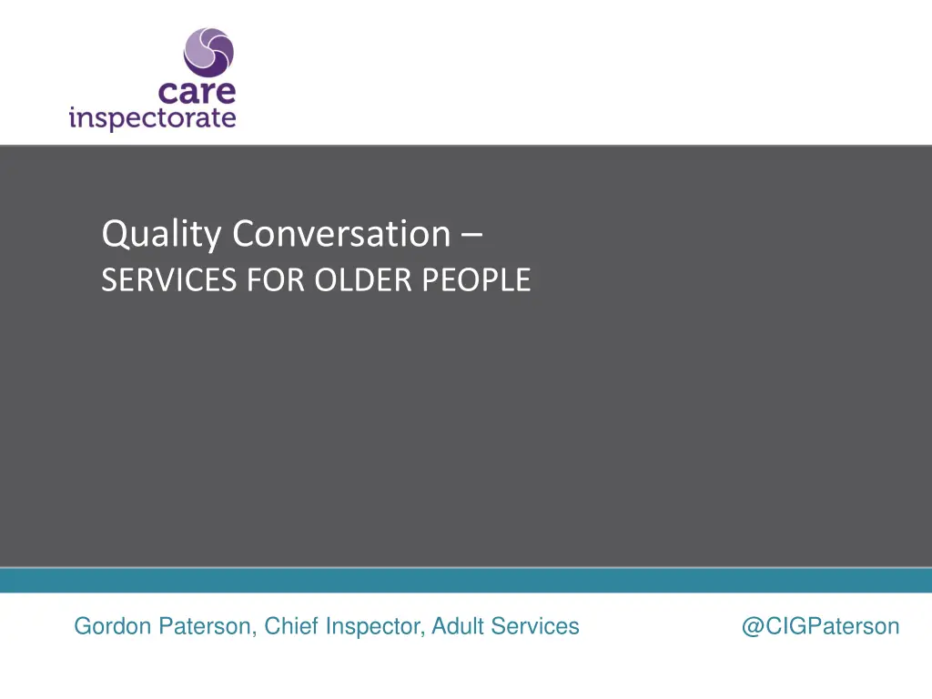 quality conversation services for older people 1