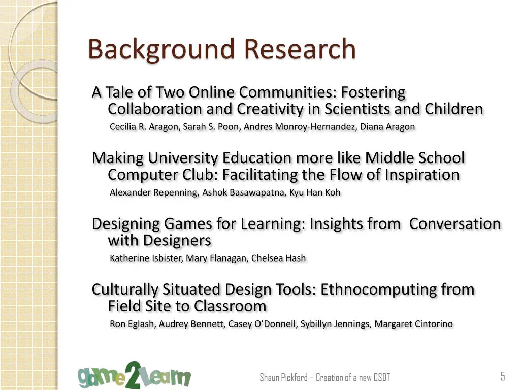 background research
