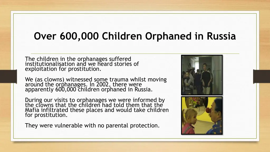 over 600 000 children orphaned in russia