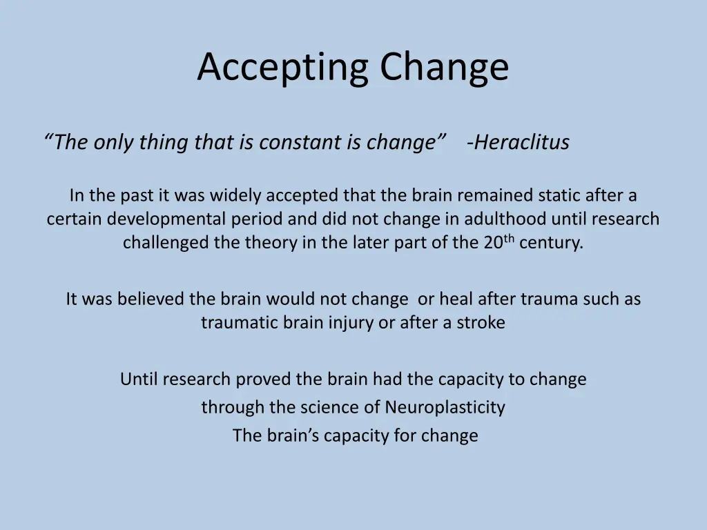 accepting change