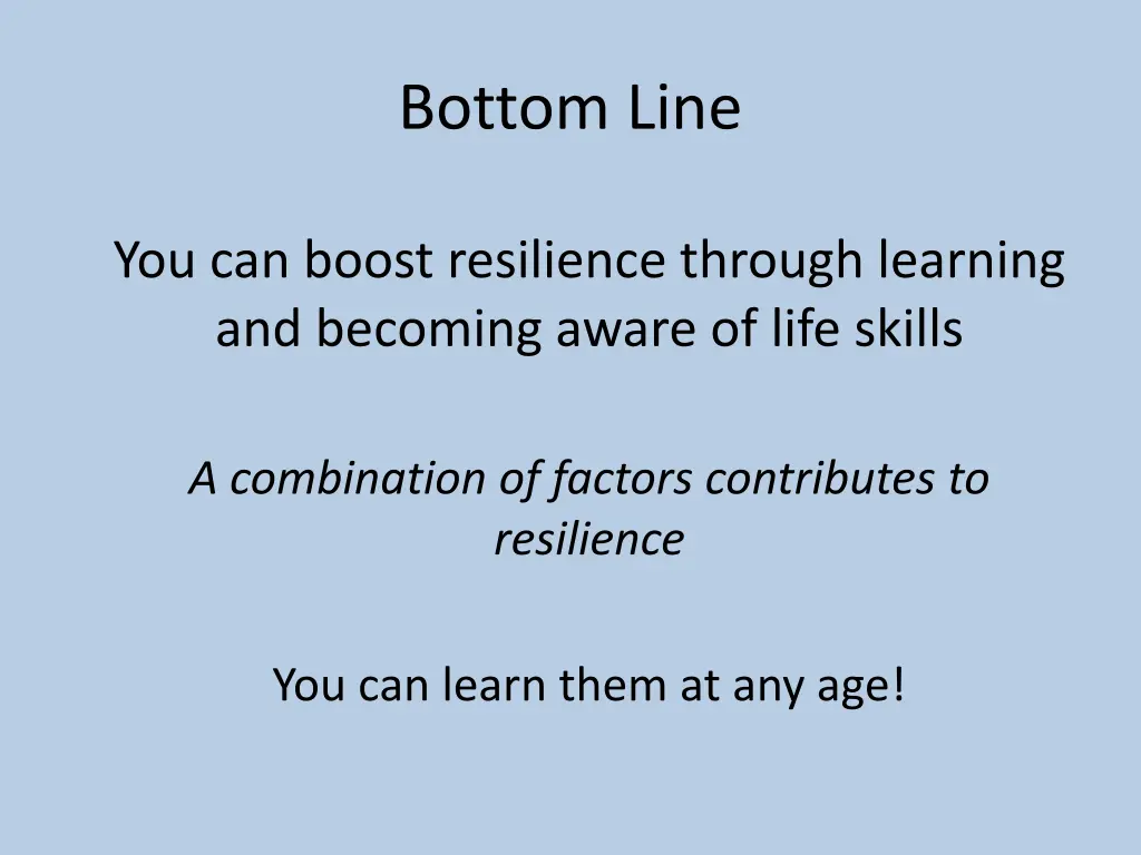bottom line