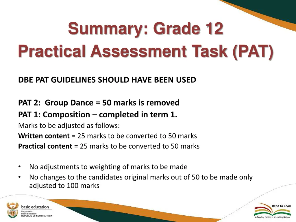 summary grade 12 practical assessment task pat