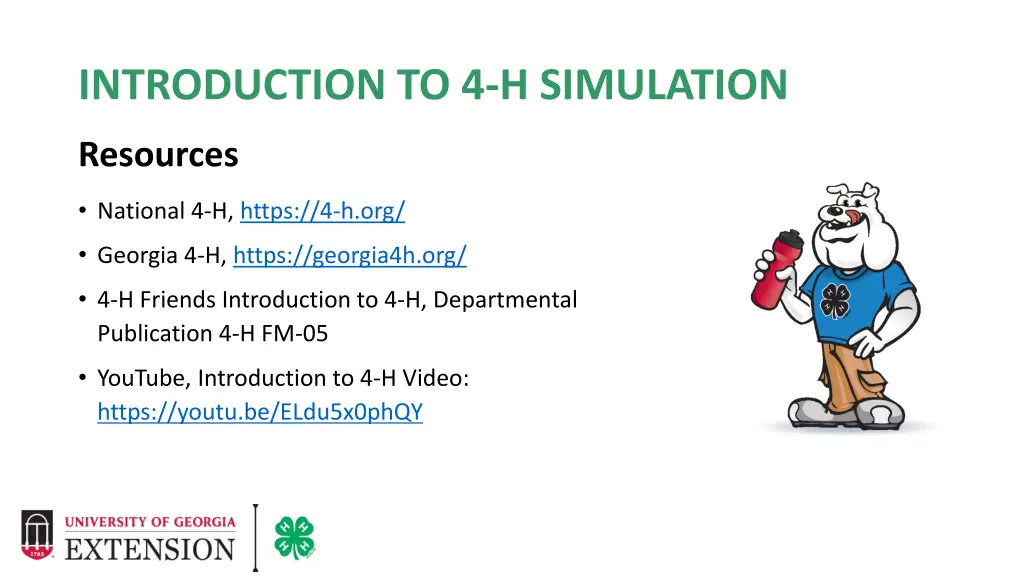 introduction to 4 h simulation 1