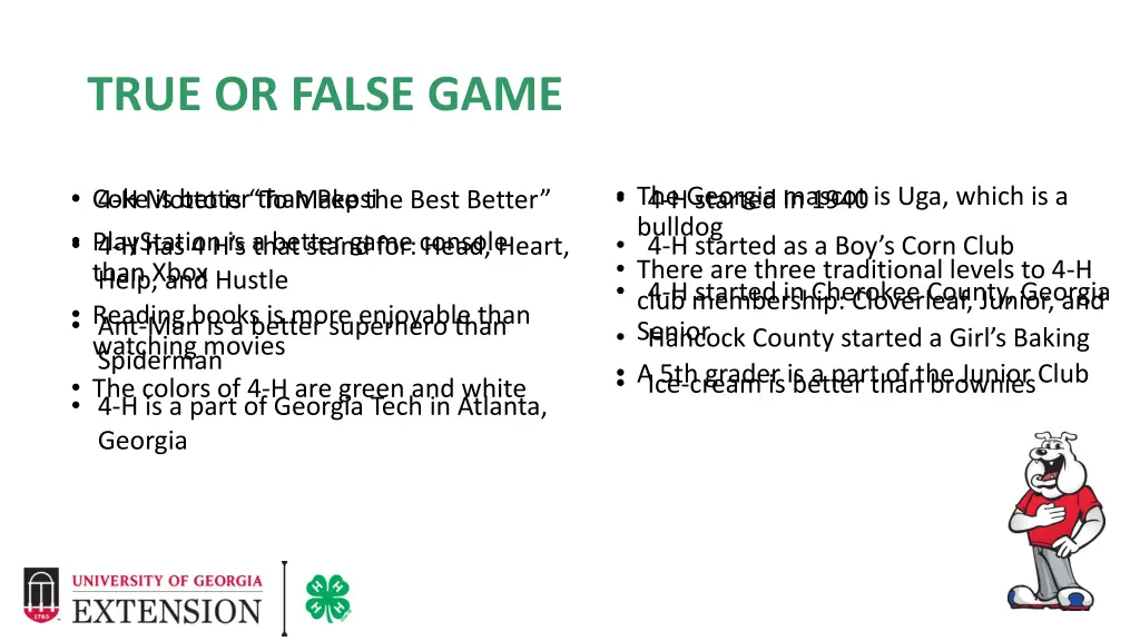 true or false game