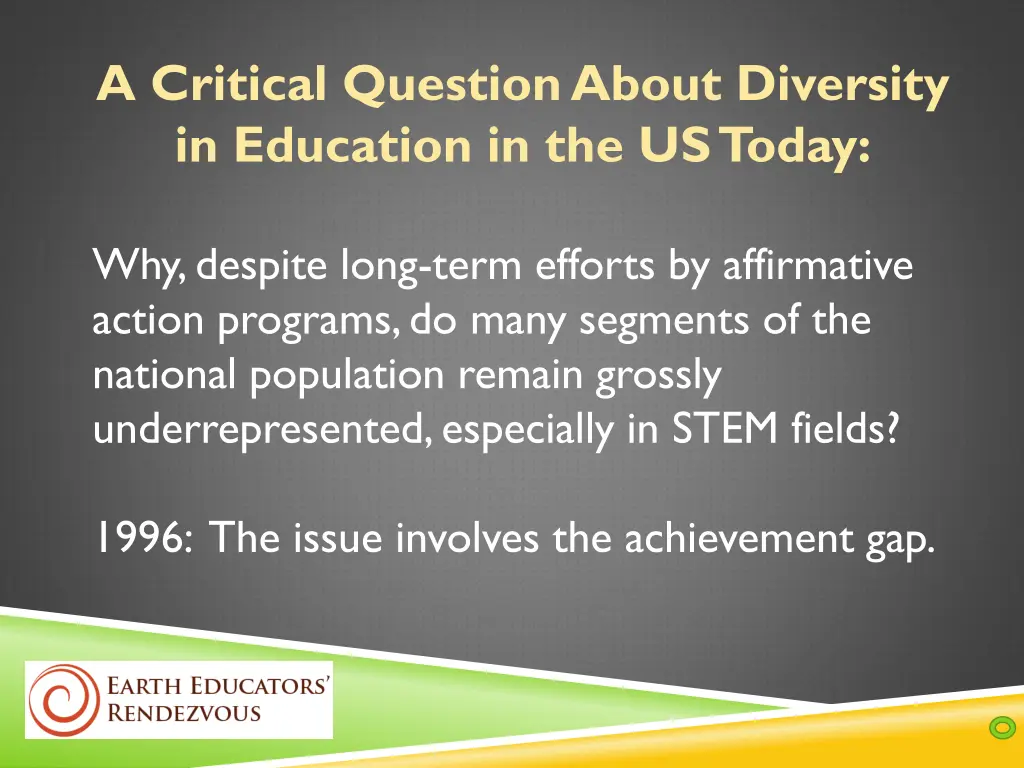 a critical question about diversity in education