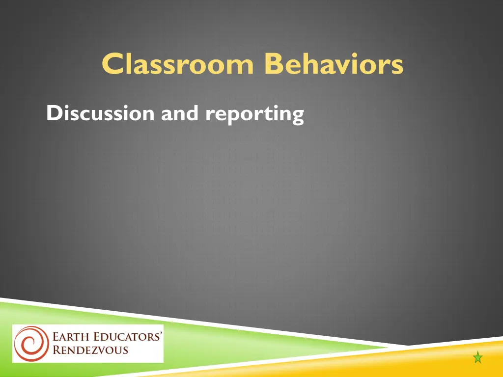 classroom behaviors