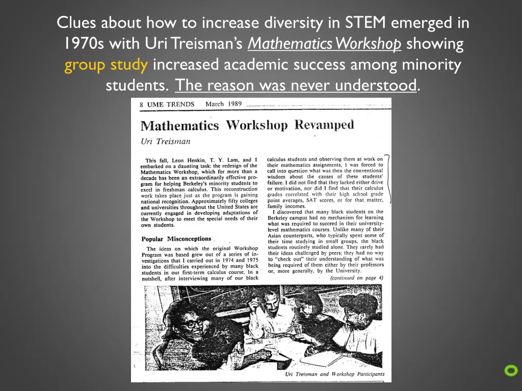 clues about how to increase diversity in stem