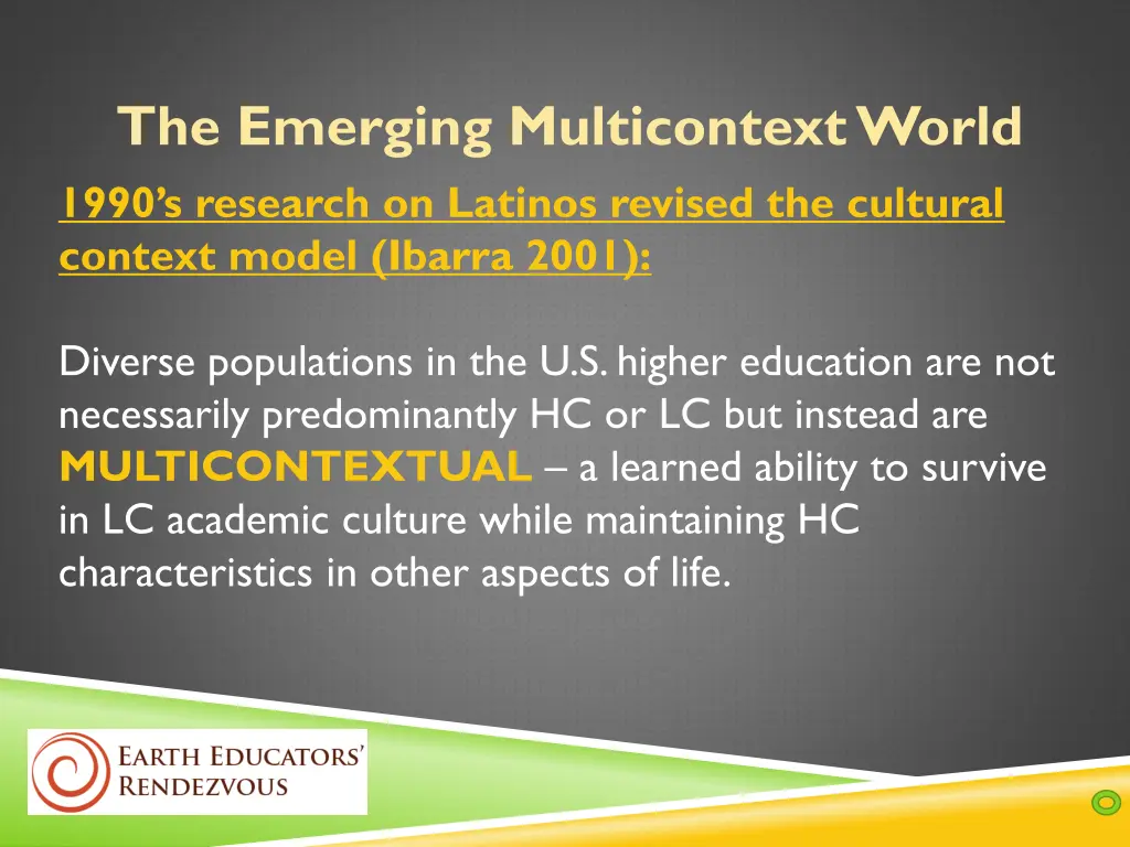 the emerging multicontext world 1990 s research