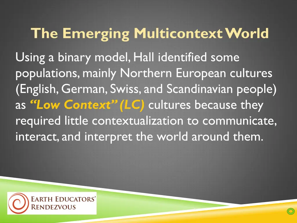 the emerging multicontext world 2