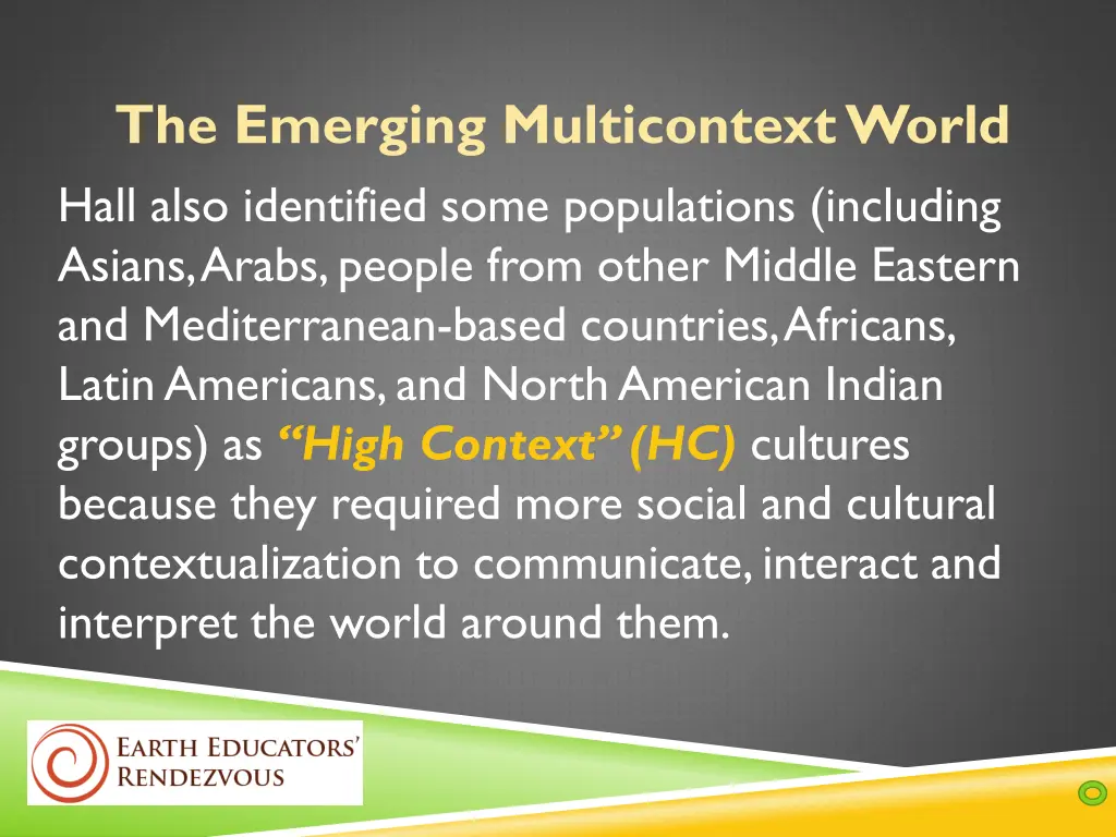 the emerging multicontext world hall also
