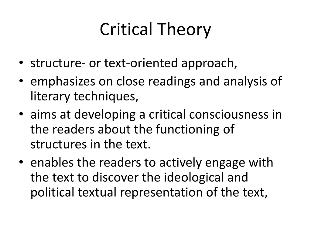 critical theory