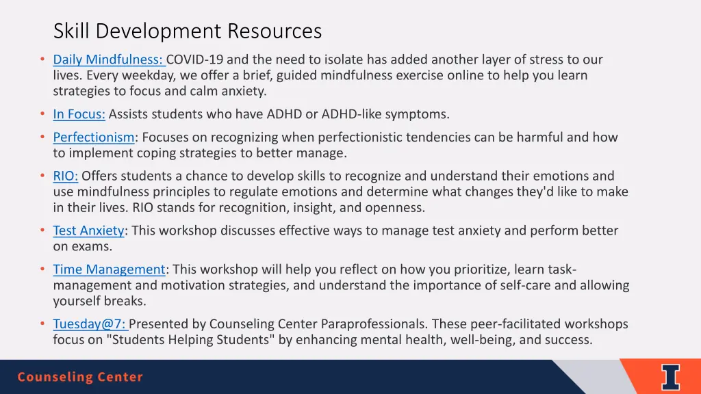 skill development resources daily mindfulness