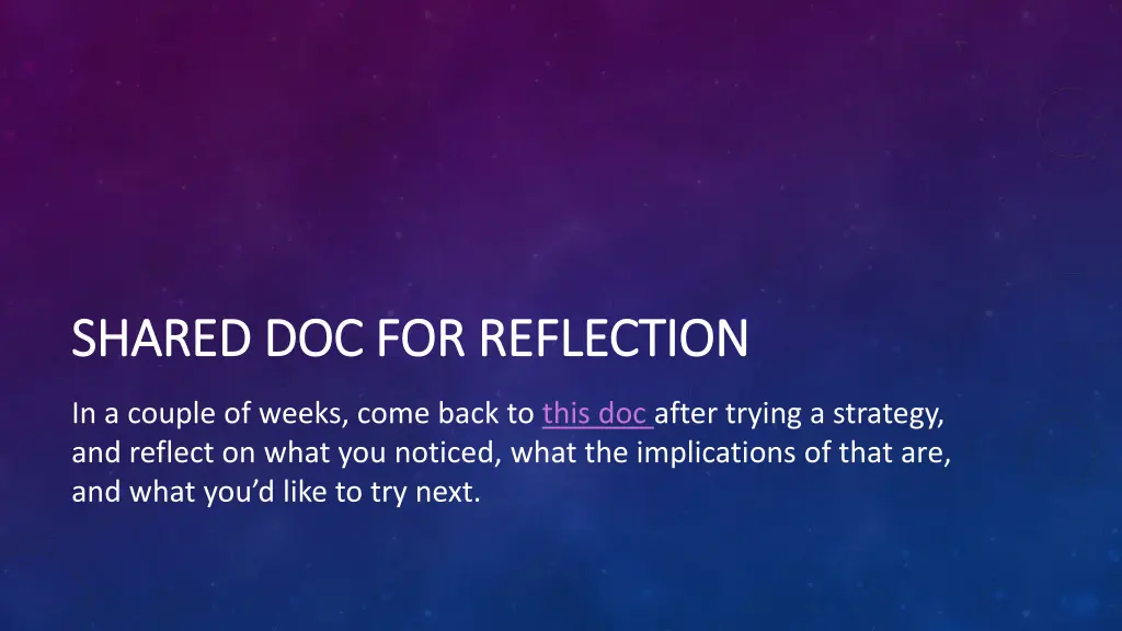 shared doc for reflection shared