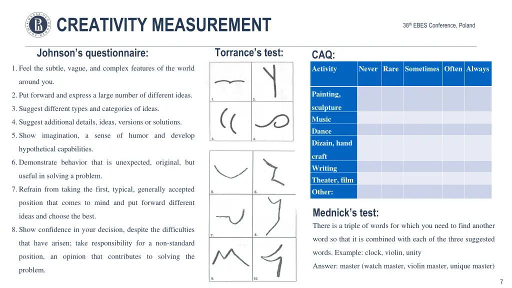 creativity measurement