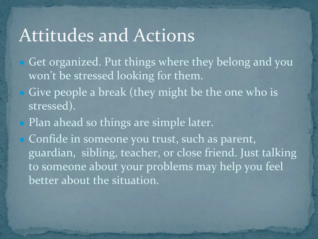attitudes and actions