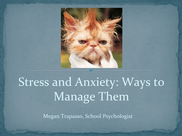 stress and anxiety ways to manage them