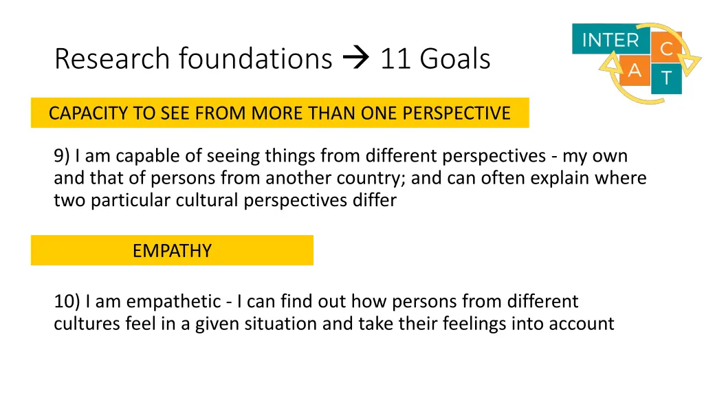 research foundations 11 goals 3