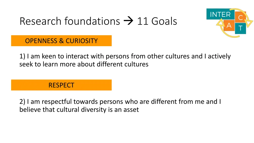 research foundations 11 goals