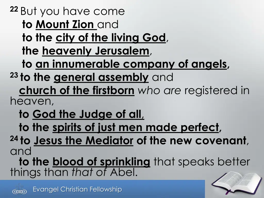 22 but you have come to mount zion