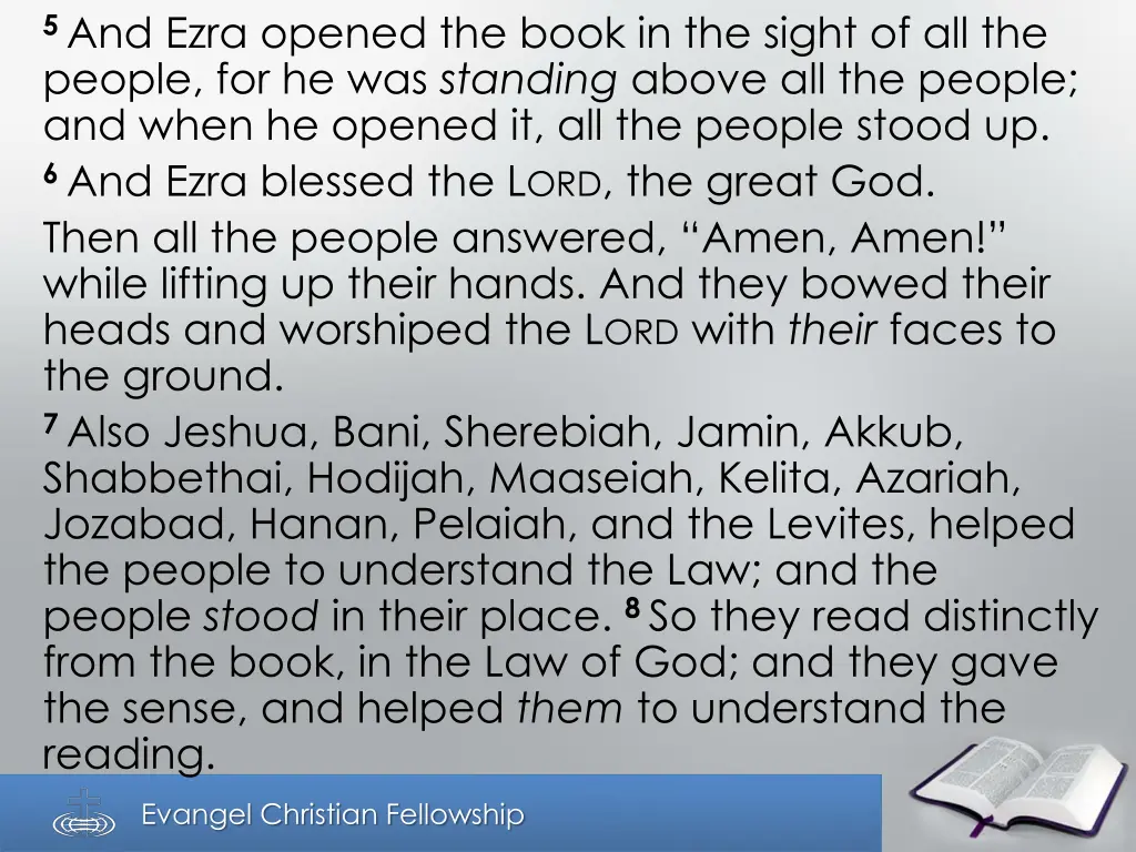 5 and ezra opened the book in the sight