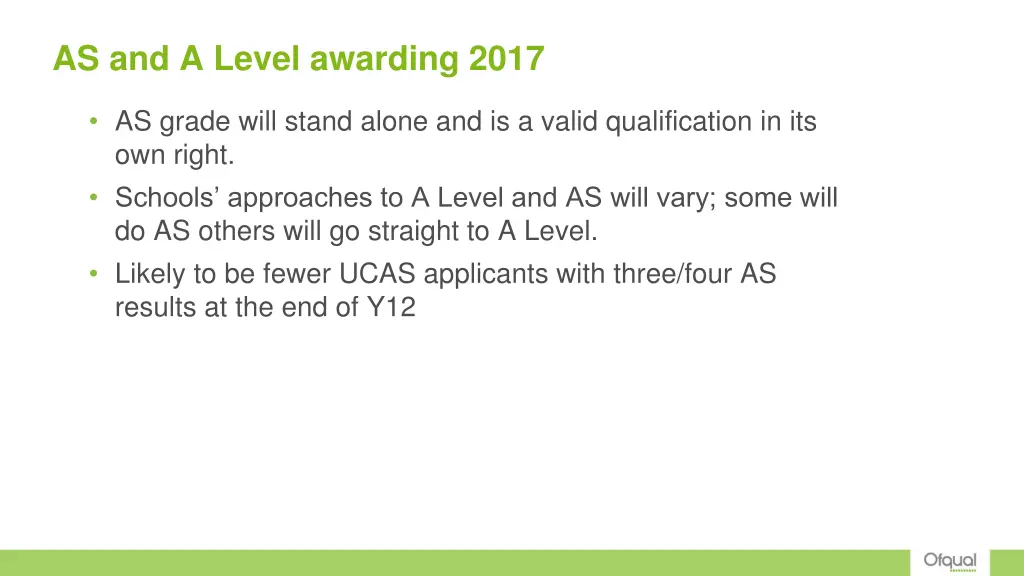 as and a level awarding 2017