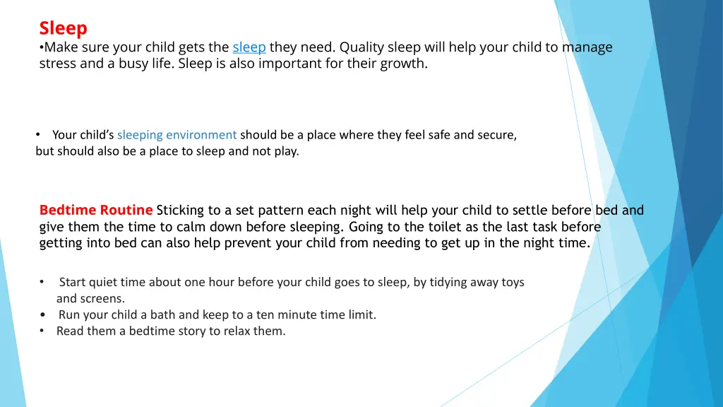 sleep make sure your child gets the sleep they